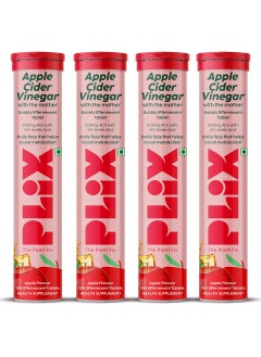 Buy Apple Cider Vinegar 60 Effervescent Tablet, ACV Pack of 4- Apple in UAE