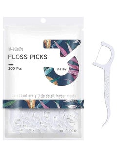 Buy Dental Floss Toothpicks - 100 Pieces for Teeth Cleaning, Oral Care Sticks Picks in UAE