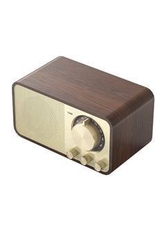 Buy New jy66 retro bluetooth speaker wooden classical home radio subwoofer card retro small stereo Retro pattern in UAE