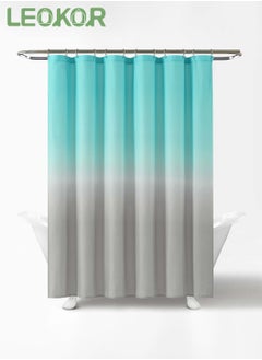 Buy Gradual Change Shower Curtain Liner Fabric Shower Curtain Set with Grommet and Hooks for Bathroom in Saudi Arabia