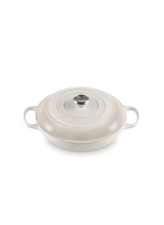 اشتري Le Creuset Signature Meringue Cast Iron 30cm Shallow Casserole في السعودية