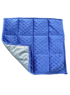 Buy Weighted Lap Blanket for Kids 3Lbs Dotted Minky Weighted Lap Pad for Kids with Sensory Processing Issues Like Autism or ADHD 56x48cm Blue/Grey in UAE