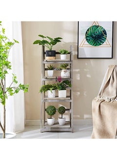 Buy 4 Tier Ladder Shelf Plant Pot Shelf Flower Pot Shelf Display Ladder Shelf Storage Rack in Saudi Arabia