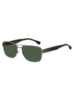 Buy Men's Polarized Rectangular Shape Acetate Sunglasses Boss 1441/S Green 45 - Lens Size: 44.5 Mm - Hvn in UAE