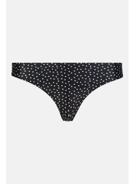 Buy Women Pull On Polka Dot Bikini Bottom, Black in UAE