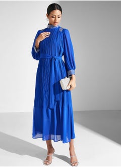 Buy Pleated Detail Dress in Saudi Arabia