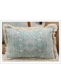 اشتري Boho Cushion Cover with Tassel Decor - Woven Throw Tufted Pillowcase for Home Decor, Bohemian Style - Eschur (30 * 50) في الامارات