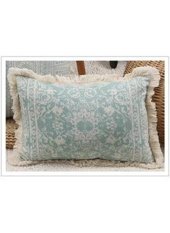 Buy Boho Cushion Cover with Tassel Decor - Woven Throw Tufted Pillowcase for Home Decor, Bohemian Style - Eschur (30 * 50) in UAE