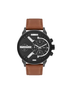 Buy Lee Cooper Men's Quartz Movement Watch, Multi Function Display and Leather Strap - LC07491.662, Brown in UAE