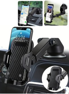 Buy Car Dashboard Suction Cup Telescopic Rod Universal Mobile Phone Holder in UAE