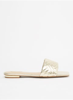 اشتري Cleona Metallic Flat Sandals في الامارات