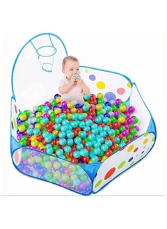 Buy "An open ball pool tent with a basketball hoop and 50 balls, featuring vibrant colors and an easy-to-fold design, providing endless fun and entertainment for your kids!" in Egypt