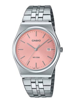 Buy Men's Analog Quartz Pink Dial Stainless Steel Watch MTP-B145D-4AV in UAE