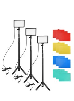 Buy Andoer 3 Pack USB LED Video Light Kit Photography Lighting 3200K-5500K 120pcs Beads 14-level Dimmable with 148cm/58in Adjustable Height Tripod Stand in Saudi Arabia