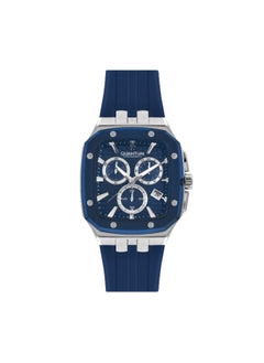 اشتري Men's Quartz Movement Watch, Chronograph Display and Silicone Strap - HNG1033.399, Blue في الامارات