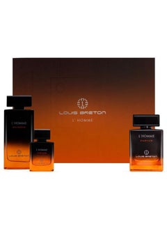Buy Louis Breton L Homme Perfume Gift Set For Men Parfum 100ML + Eau Fraiche 200ML + After Shave 50ML in UAE
