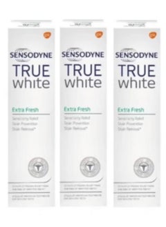 Buy 3 pieces True White Extra Fresh Professional Whitening Toothpaste for Sensitive Teeth 75ml in Saudi Arabia