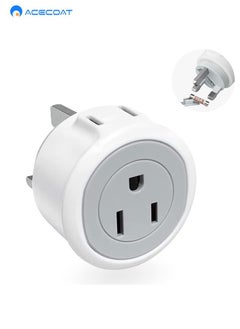 Buy US to UK Plug Adapter, 2 in 1 USA to UK Converter Plug Adaptor with 13A Fuse,USA Travel Adapter for USA to Dubai England London Scotland British Kenya Qatar Irish HongKong and More Type A,B Plug in Saudi Arabia