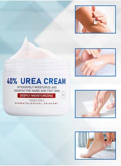 اشتري 40% Urea Foot Hand Cream 150g for Dry Cracked Heels Best Callus Remover For Feet & Hands Natural Moisturizes Nourishes Softens Dry Rough Cracked Dead Skin Hand And Feet Repair Cream في الامارات