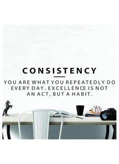 Buy Consistency Quotes Wall Sticker, Wall Arts Home Décor Wall Decals, 40x10 inches by Spoil Your Wall in UAE