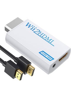 Buy Wii to HDMI Converter Adapter with Hdmi Cable Connect Wii Console to HDMI Display in 1080p Output Video with 3.5mm Audio Supports All Wii Display Modes White in Saudi Arabia