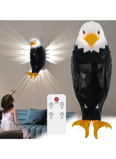 اشتري Eagle Light Decorative Light Mood Light LED Wall Light Magnetic LED Wall Mounted Eagle Light with Remote Control, USB Charging, Battery Powered and Removable Rechargeable Eagle Light for Indoor, Office في الامارات