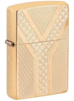 Buy Zippo AE401574 168 South Africa Flag Armor Brushed Brass Windproof Lighter in UAE