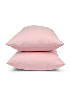 Buy Home of linen-cotton pillow case set, size 50 * 70cm, rose in Egypt