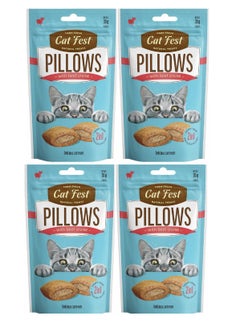 Buy Pillows With Beef Cream Delicious Cat Treats 4X30g in UAE