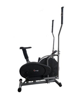 اشتري PowerMax Fitness EH-200 Orbitrek Exercise Cycle and Elliptical Cross Trainer with Hand Pulse, Comfortable Seat and Smart LCD Display (Black) في الامارات