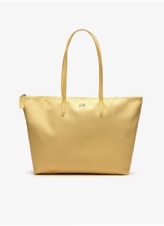 Buy Fashionable multifunctional large capacity zipper handbag shoulder bag in beige color in UAE