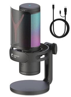 Buy GM7 USB Microphone, PC Microphone,Adjustable RGB Modes & Brightness,Gain Control,for Streaming, Podcasting, Recording, PS4/5 Desktop,Chat in Saudi Arabia