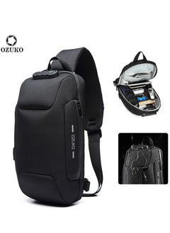 اشتري Chest Bag, Shoulder Bag,Anti-Theft Sling Bag, Men and Women Shoulder Bags with USB Charging Port Crossover Backpack Daypacks for Travel Hiking Multiple Pockets في السعودية