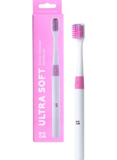 Buy WOOM Toothbrush Ultra Soft (Pink Color), for Sensitive Teeth and Gums in UAE