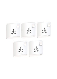 اشتري Schneider Avataron E8315Ts_We Switched Socket 2P 3P 16A 250V - White - Pack of 5 في الامارات