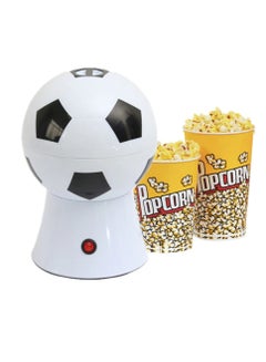 Buy Creative Soccer Ball Electric Household Hot Air Popcorn Maker Automatic Mini Popcorn Machine White/Black in UAE