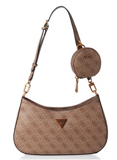 Buy Guess Alexie Top Zip Brown Shoulder Bag for Women BB841618 in UAE