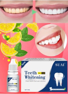 Buy Teeth Whitening Essence Clean Teeth Oral Cleanser Liquid Oral Hygiene Cleaning Serum Remove Tooth Stains Tooth Bleaching Oral Solution Teeth Whitening Serum Teeth Whitening Booster 10ml in UAE