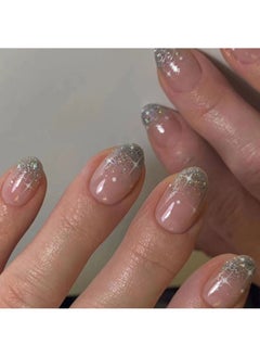 Buy Starry Sky Short Fake Nails 24Pcs in Saudi Arabia