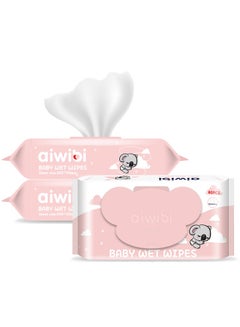 Buy Aiwibi Soft Care Baby Wet Wipes Strawberry -240 Wipe(Pack of 3 x 80Sheets) in UAE