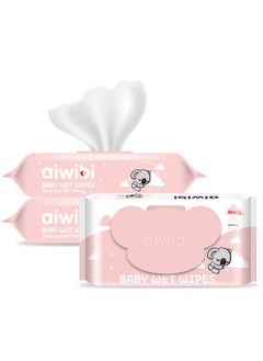 Buy Aiwibi Soft Care Baby Wet Wipes Strawberry -240 Wipe(Pack of 3 x 80Sheets) in UAE