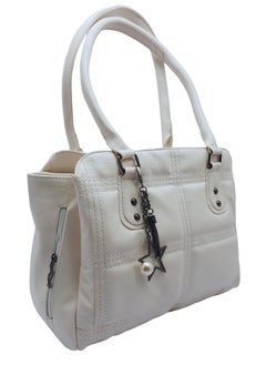 اشتري TO 3003 LEATHER WOMEN, GIRLS TOP HANDLE BAG, SHOULDER BAG, MODERN, UNIQUE AND ELEGANT DESIGN, DIMENSIONS 30*34*18 CM WHITE A في مصر