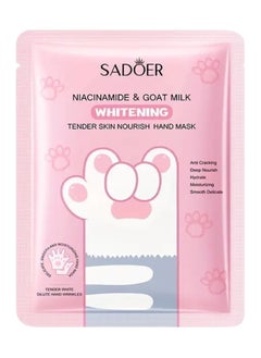 Buy NIACINAMIDE & GOAT MILK WHITENING TENDER SKIN NOURISH HAND MASK in Saudi Arabia