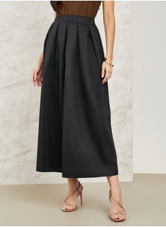 Buy Pleated Flared Maxi Skirt in Saudi Arabia