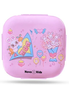 Buy Bento Lunch Box, Square 1000Ml - Love Pink in Saudi Arabia