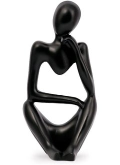 Buy Resin Statue Thinker Style Decoration Abstract Sculptures Collectible Figurines for Home Decor Modern Office Shelf Desktop (Black-Right) in Saudi Arabia