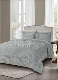 Buy Velvet Comforter Sets, 5 Pcs Single Size, Fits 120 x 200 cm Single Size Bed, With Removable Filling, Soft, Warm in Saudi Arabia