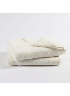 Buy Lacy Bath Towel, Ivory - 500 GSM, 140x70 cm in UAE