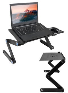 Buy Laptop Table Portable Reading and Laptop Stand for Living Room Foldable Laptop Stand Adjustable Laptop Desk for Bed Sofa Office Ergonomic Design Aluminum in UAE