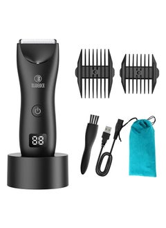 Buy Professional Men's Body Hair Trimmer Waterproof Razor Safe Shaver Hair Clipper With Screen Display Electric Hair Removal Machine in Saudi Arabia